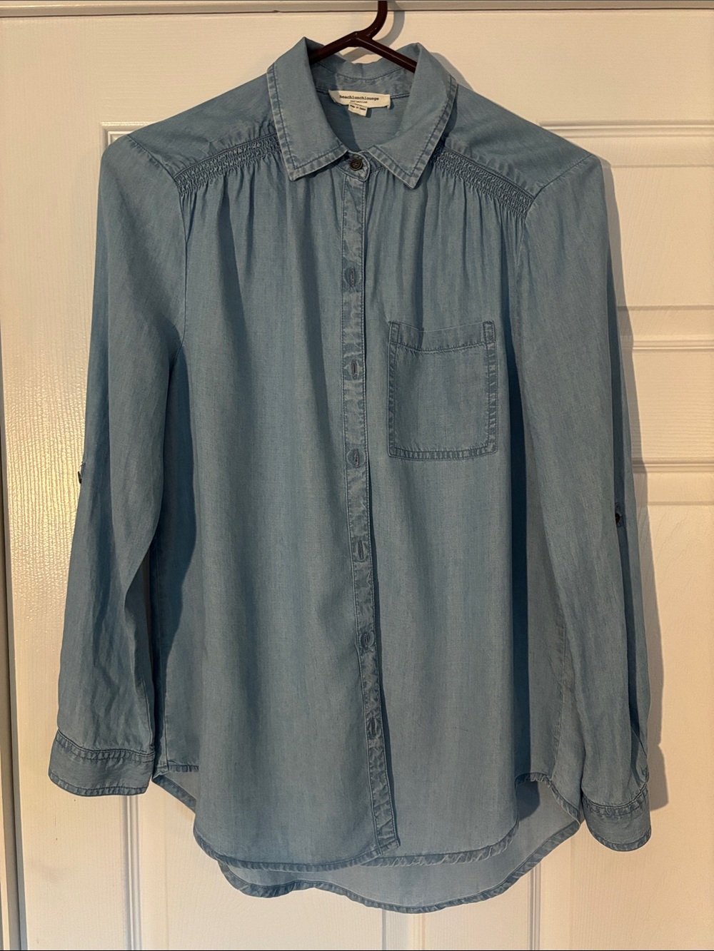 beachlunchlounge Light Blue Denim Button-Down Shirt